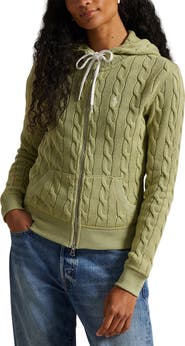 Polo Ralph Lauren Cable Knit Cotton Zip Hoodie
