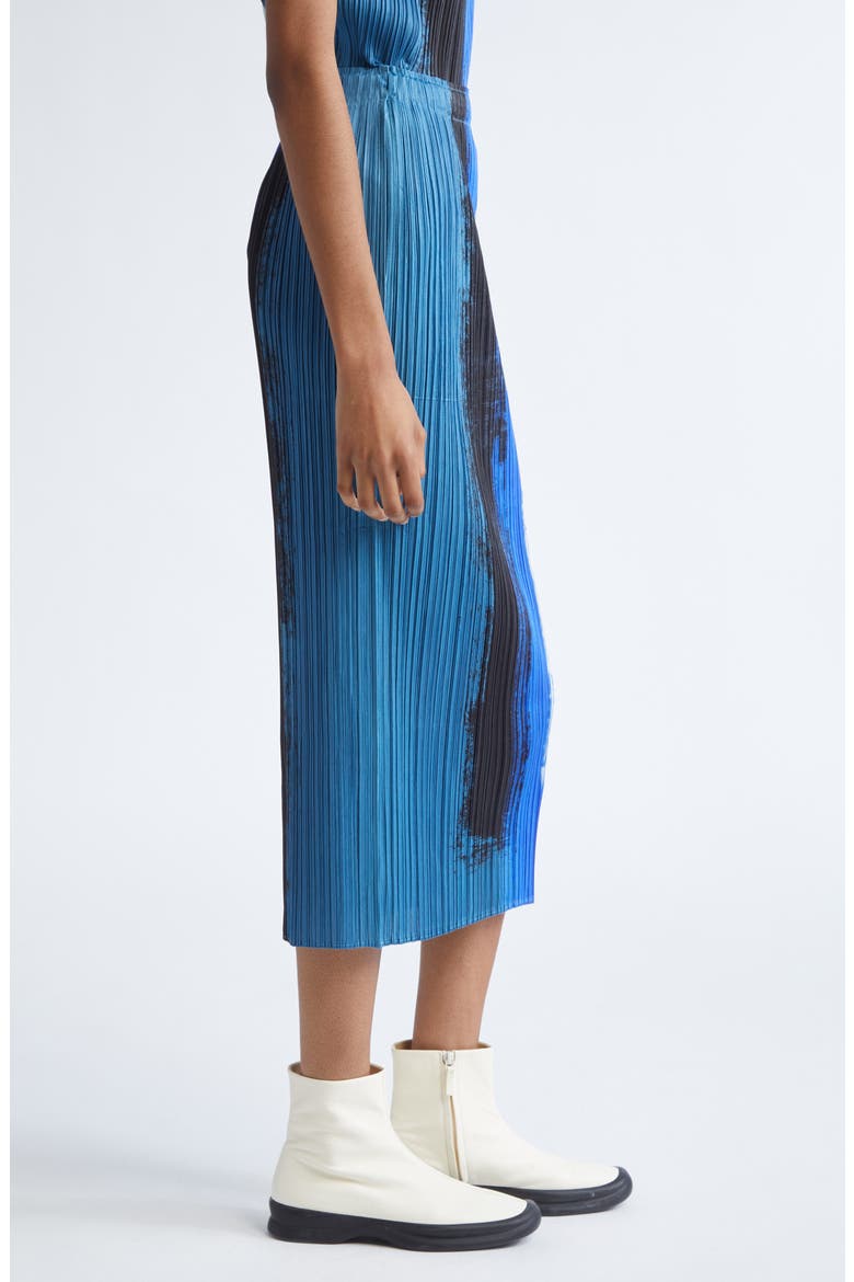 Jump Print Pleated Skirt, Alternate, color, BLUE