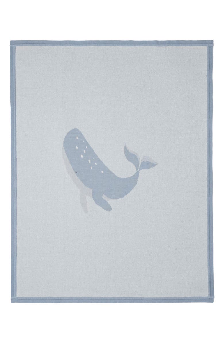 Elegant Baby Whale Cotton Knit Blanket, Alternate, color,