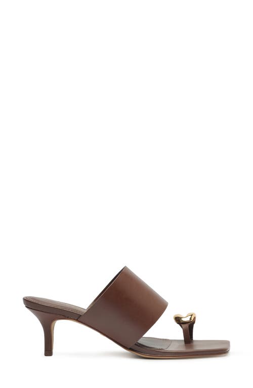 Arezzo Kendall Mid Slide Sandal In Brown