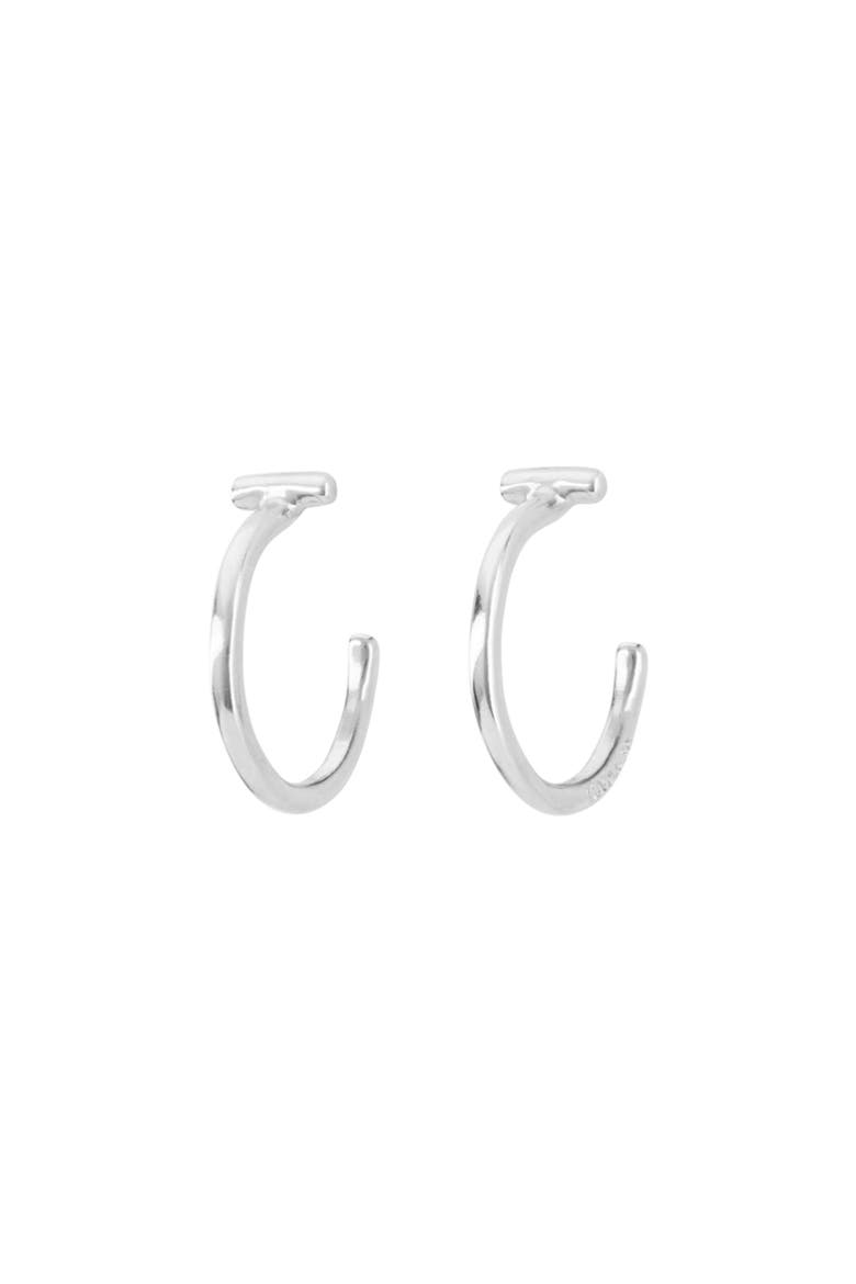 Polished Round Earrings, Alternate, color, Silver