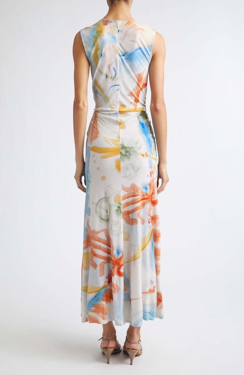 Ulla Johnson Lana Ruched Sleeveless Silk Maxi Dress, Alternate, color, Western Dream