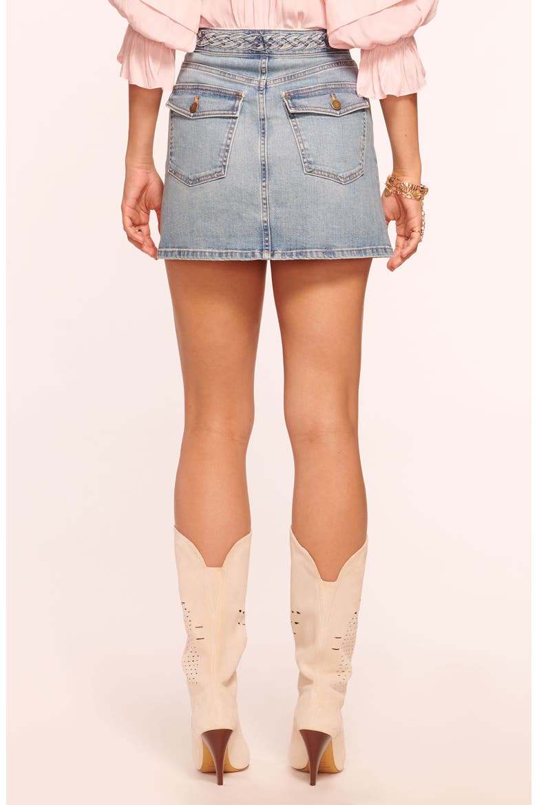 Stafford Denim Miniskirt, Alternate, color, LIGHT WASH