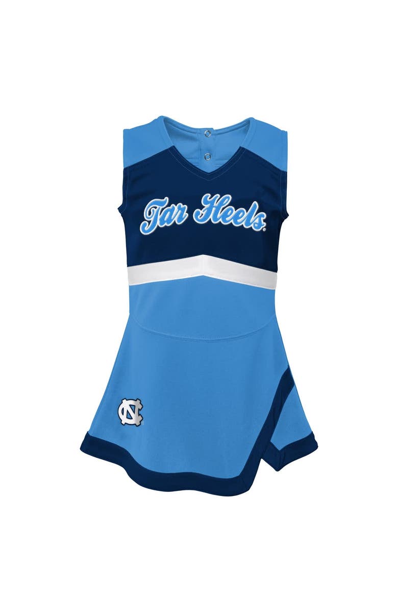 Outerstuff Girls Youth Carolina Blue North Carolina Tar Heels Cheer Captain Jumper Dress, Alternate, color, 