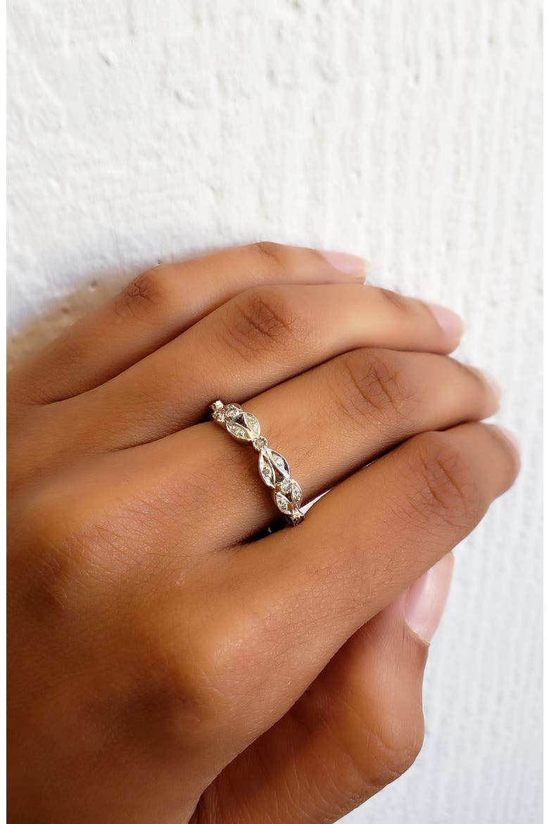 Diamond Garland Band Ring, Alternate, color, WHITE GOLD