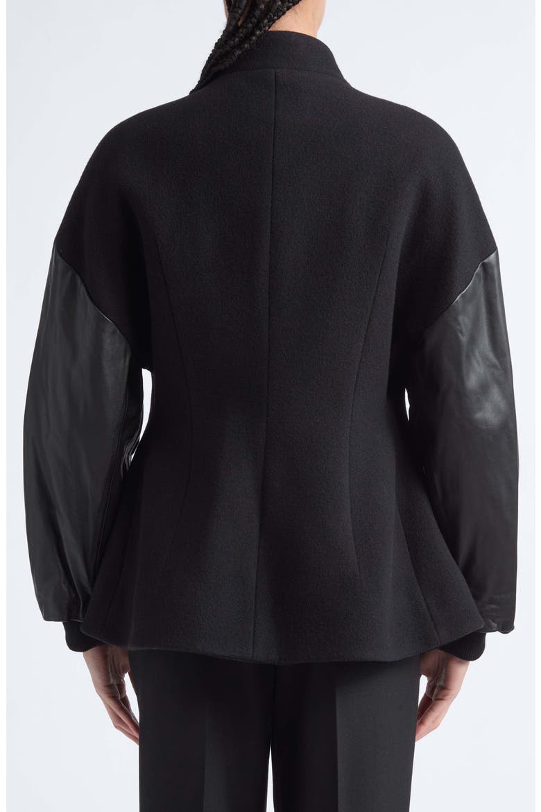 Varsity Wool Jacket, Alternate, color, BLACK