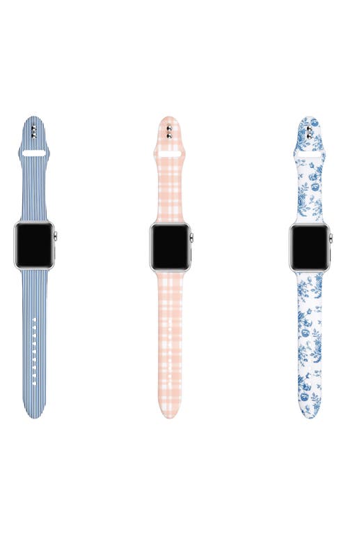 The Posh Tech Assorted 3-pack Printed Silicone Apple Watch® Watchbands In Assorted