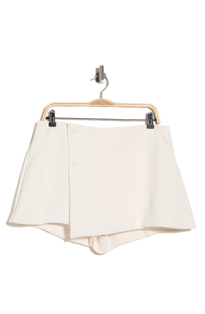 Good American Luxe Suiting Skort, Main, color, Soft Shell