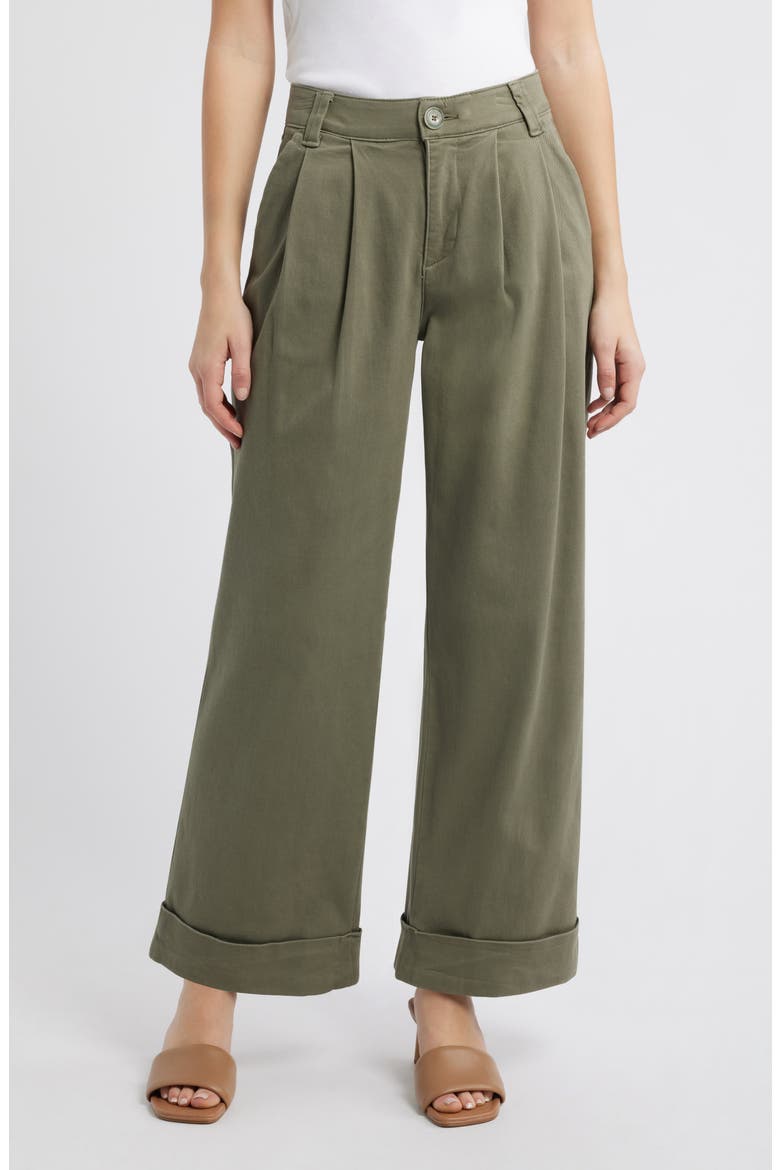Skyrise Wide Leg Pants, Main, color, LAUREL OAK