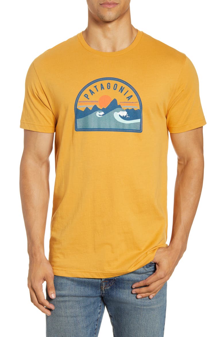 Boardie Badge Organic Cotton T-Shirt, Main, color, GLYPH GOLD