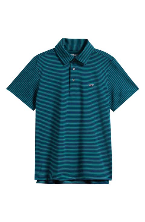 Kids' Bradley Stripe Stretch Polo