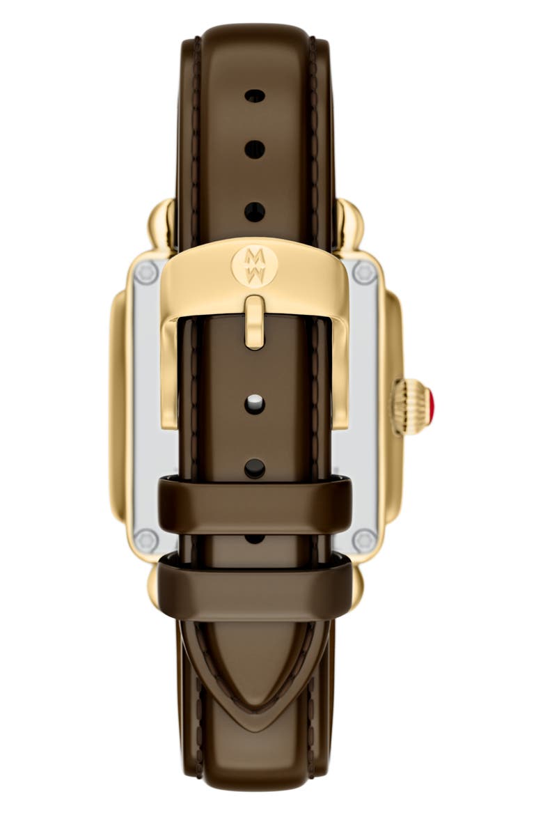 Deco Sport Mid Leather Strap Watch, Alternate, color, TORTOISE