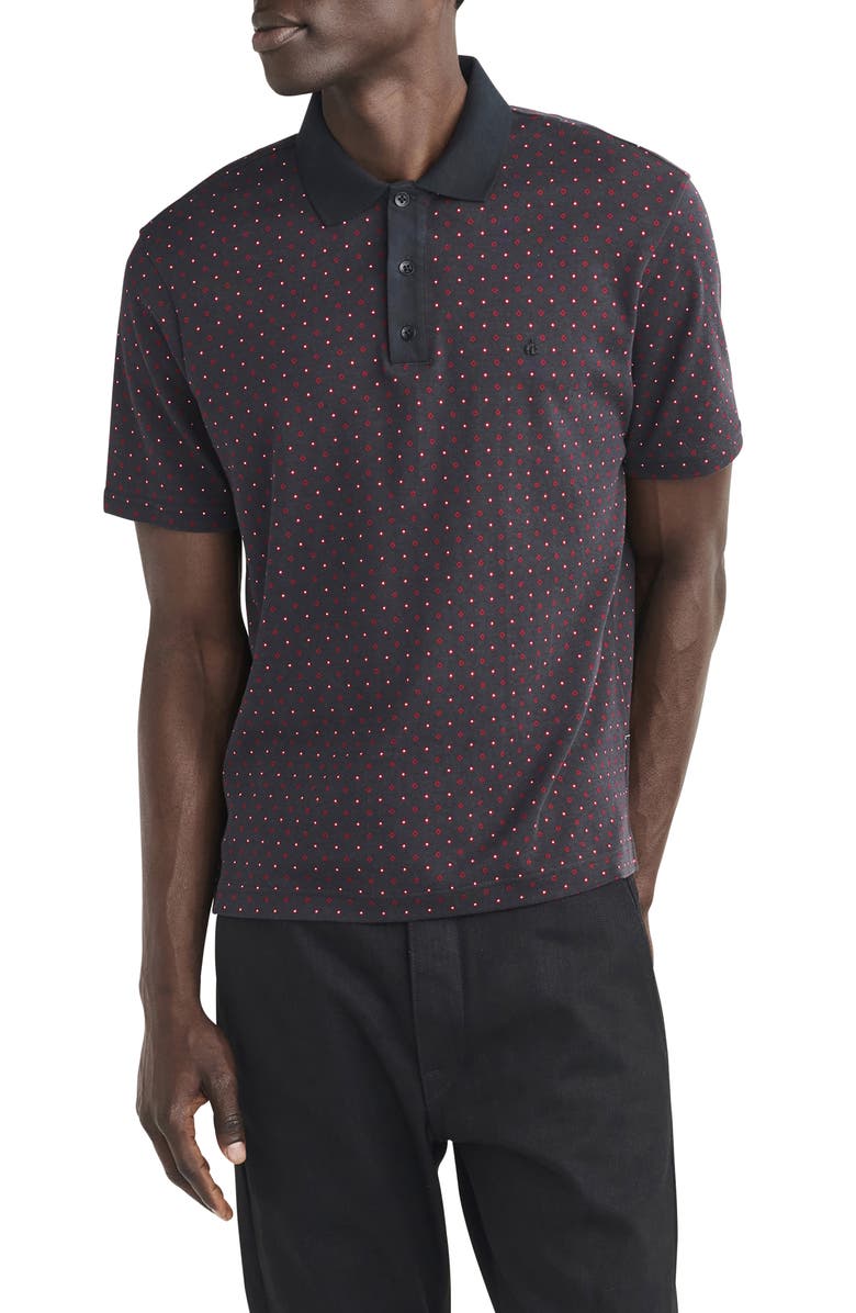 rag & bone Geometric Print Polo, Main, color, 