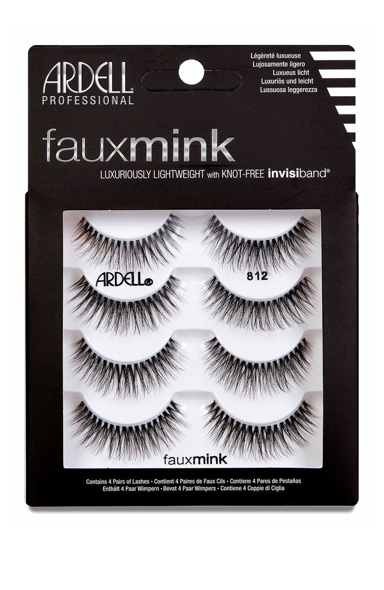 ARDELL Faux Mink 812 Lashes - Pack of 4, Main, color,