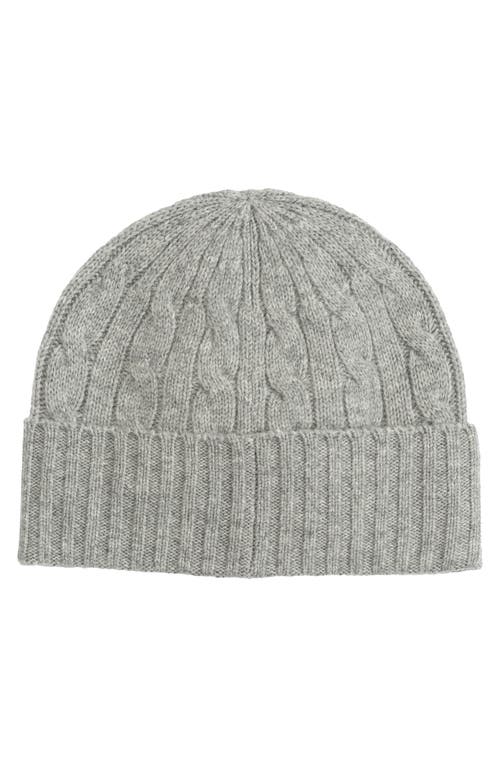 Polo Ralph Lauren Charles Bear Cable Beanie In Gray