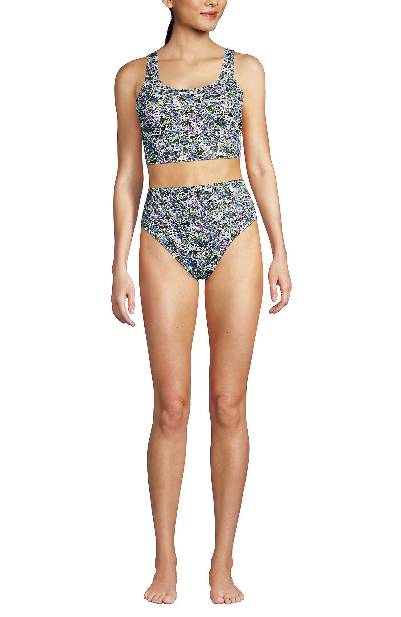 White/Lilac Multi Ditsy Floral