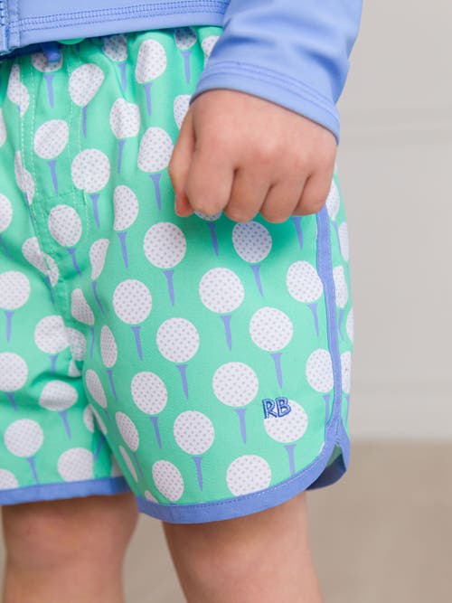 RUGGEDBUTTS RUGGEDBUTTS TODDLER BOYS UPF50+ SUN PROTECTED DOLPHIN HEM SWIM TRUNKS