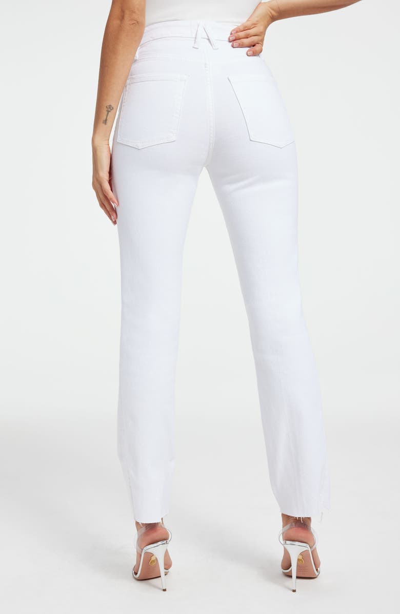 Good American Good Legs Straight Leg Jeans, Alternate, color, White037