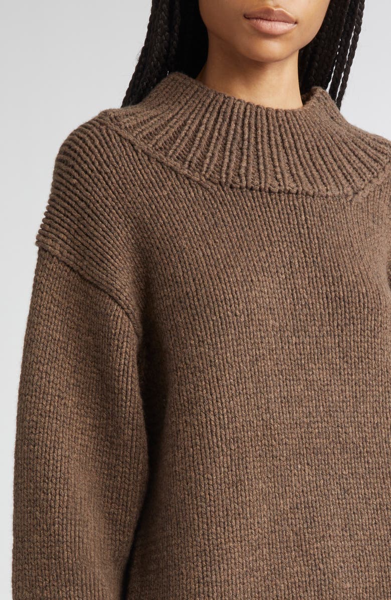 LOULOU DE SAISON Ryle Cashmere Turtleneck Sweater, Alternate, color, Brown