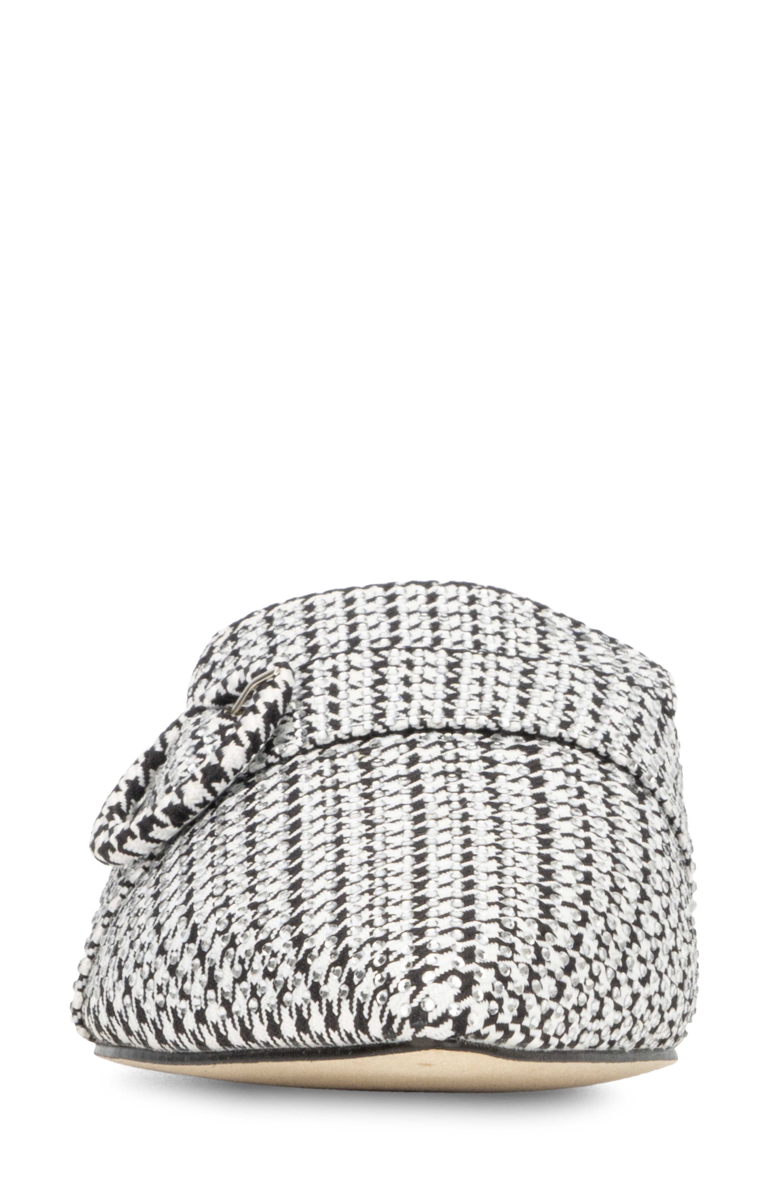 NEW YORK AND COMPANY Olga Houndstooth Mule, Alternate, color, Black/ White