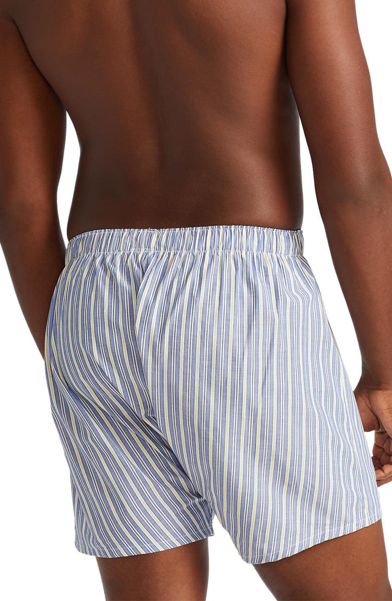Polo Ralph Lauren Assorted 3-Pack Woven Cotton Boxers, Alternate, color, Blue Multicolor