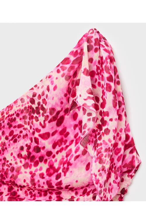Mango Corinne One-shoulder Top In Pink