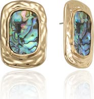 Ettika Abalone Rectangular Drop Earrings