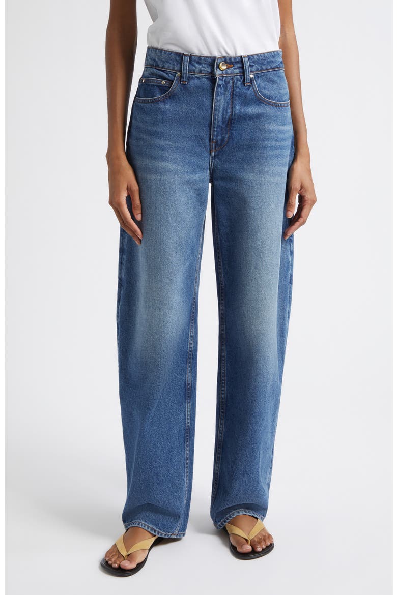 Rider Low Rise Barrel Leg Jeans, Main, color, CLOUD WASH
