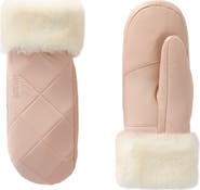 Mackage Fleece Trim Quilted Down Mittens