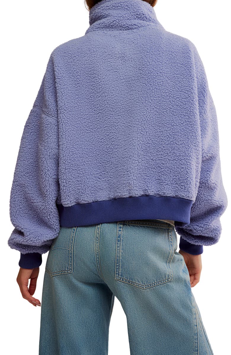Free People Alpine High Pile Fleece Sweater, Alternate, color, Peri