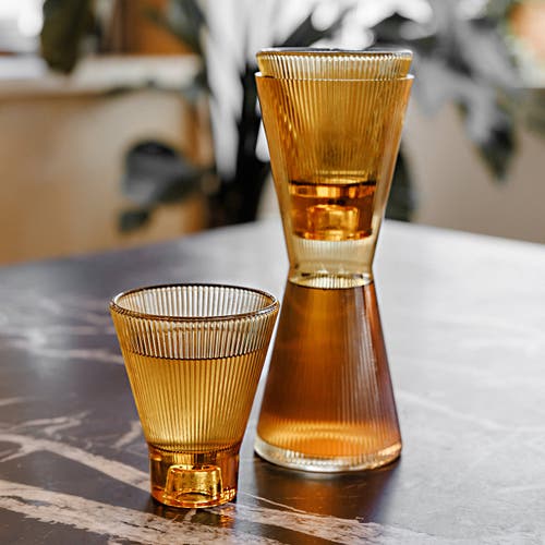 Ozaiz Zai Glass Tumbler In Yellow