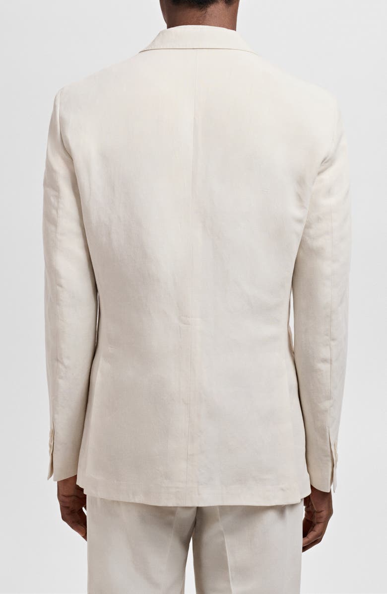 MANGO Slim Fit Suit Blazer, Alternate, color, Ecru