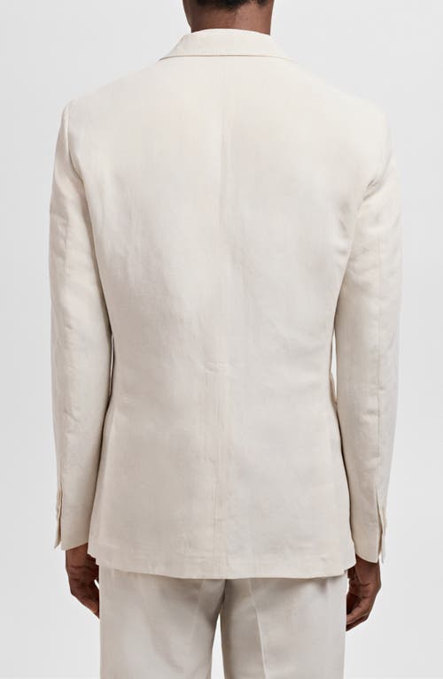 Mango Slim Fit Suit Blazer In Neutral