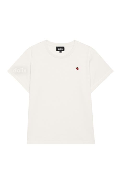 Dalix Womens Lil Strawberry Lightweight High Waisted Tee In White