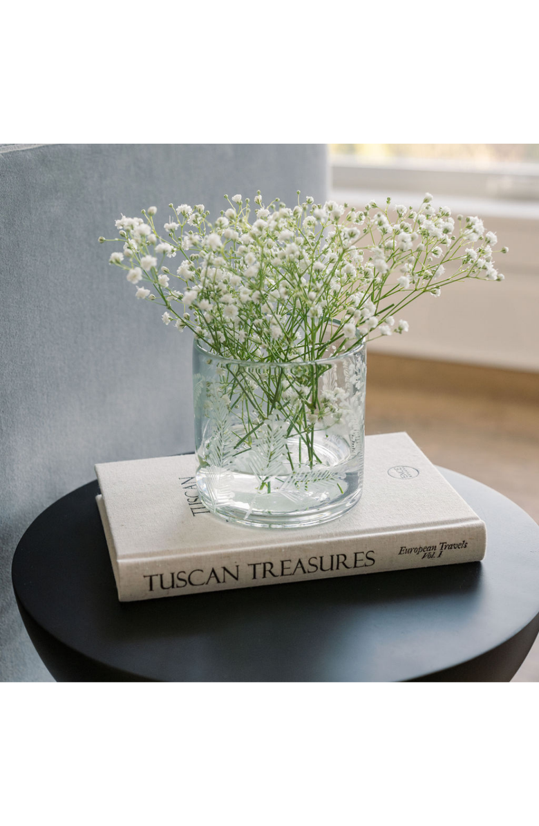 CG Hunter Etched Glass Candleholders, Alternate, color, Glass