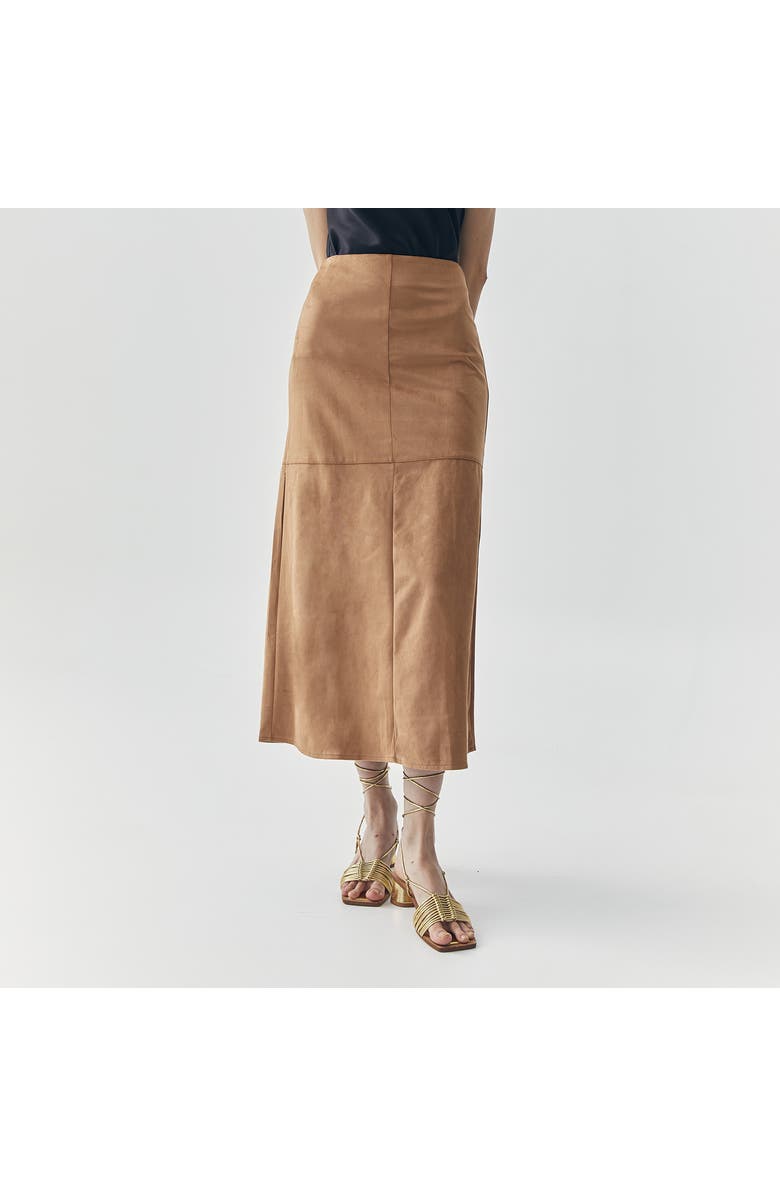 ATS Fern Suede Midi Skirt, Main, color,