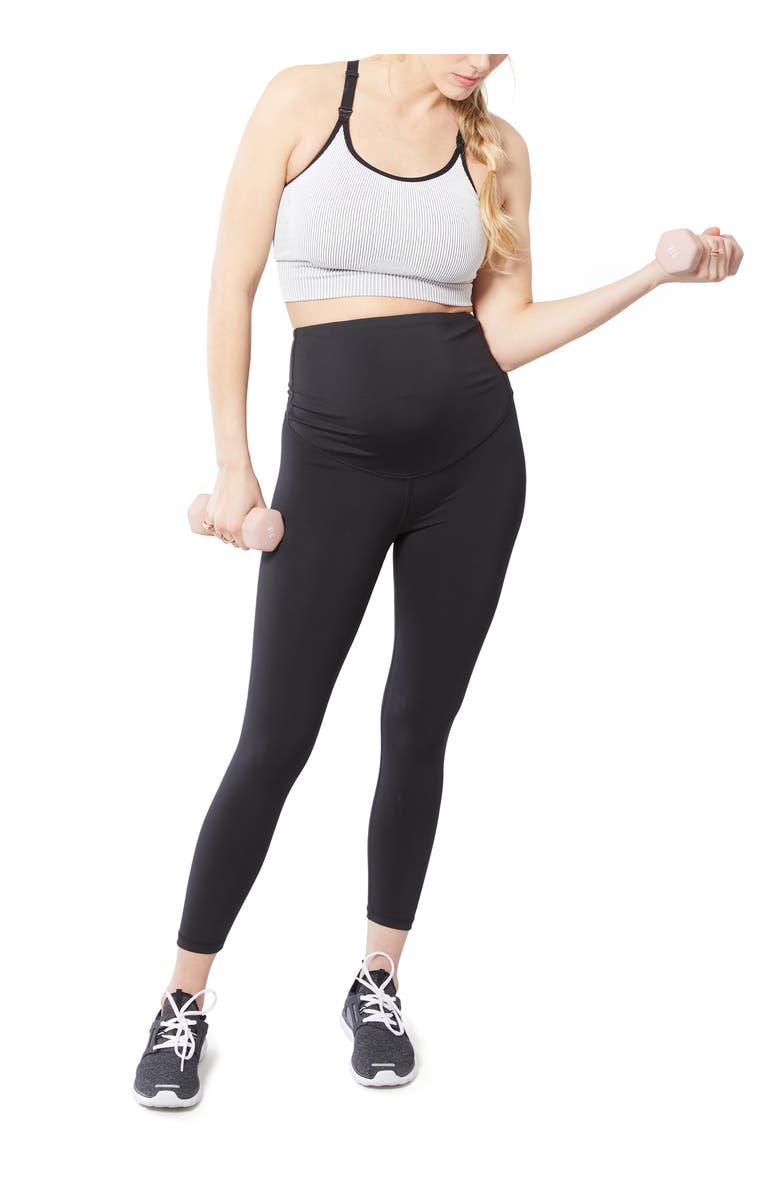 Ingrid & Isabel Maternity 7/8 Legging, Main, color, Black