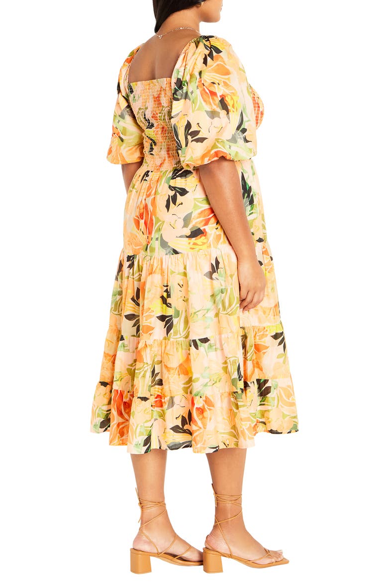 Ariella Puff Sleeve Dress, Alternate, color, MIAMI
