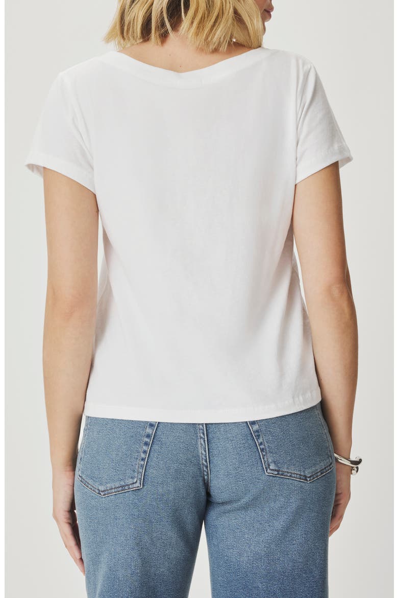 Lila Regen V-Neck Cotton T-Shirt, Alternate, color, WHITE