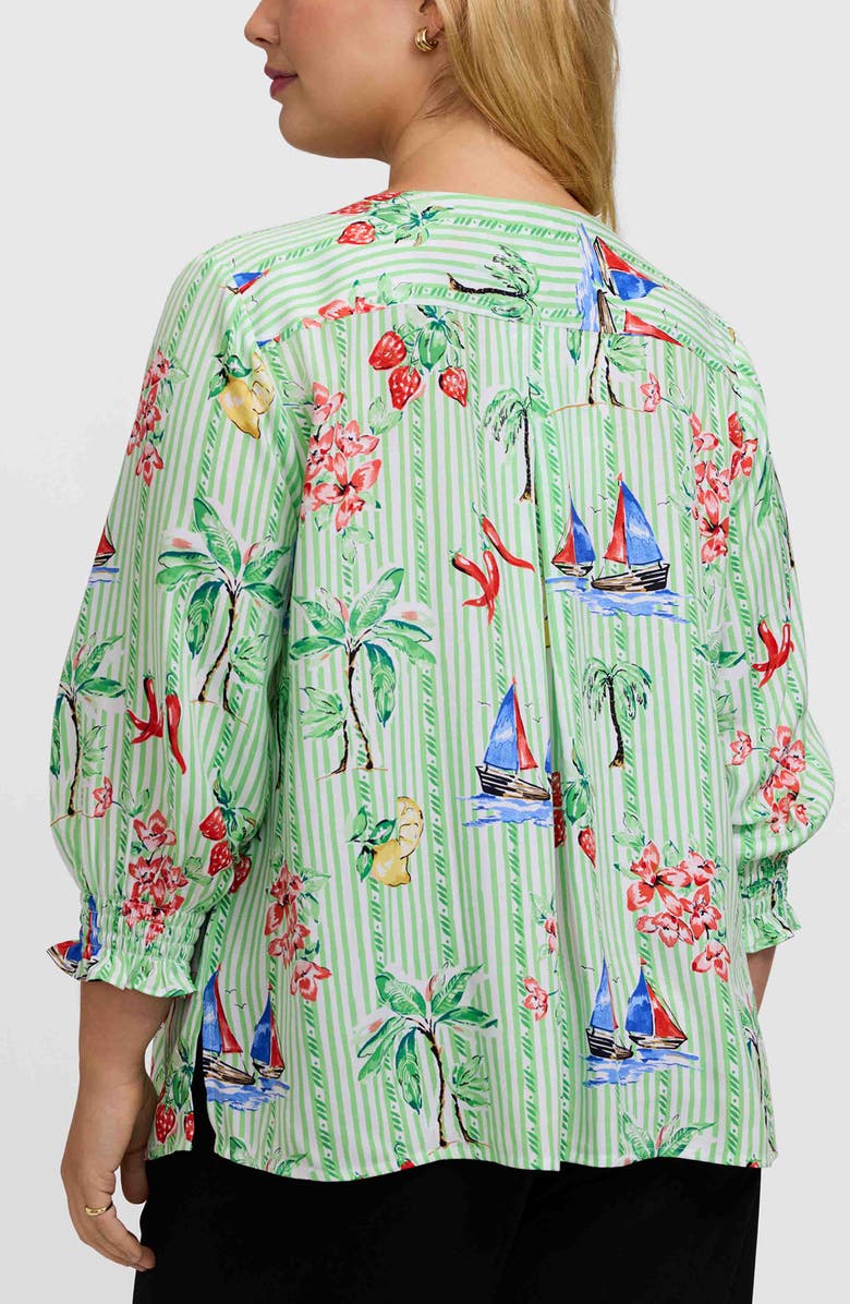 Foxcroft Alicia Resort Stripe Popover Top, Alternate, color, 