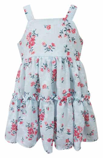 Popatu Kids' Floral Tiered Cotton Party Dress