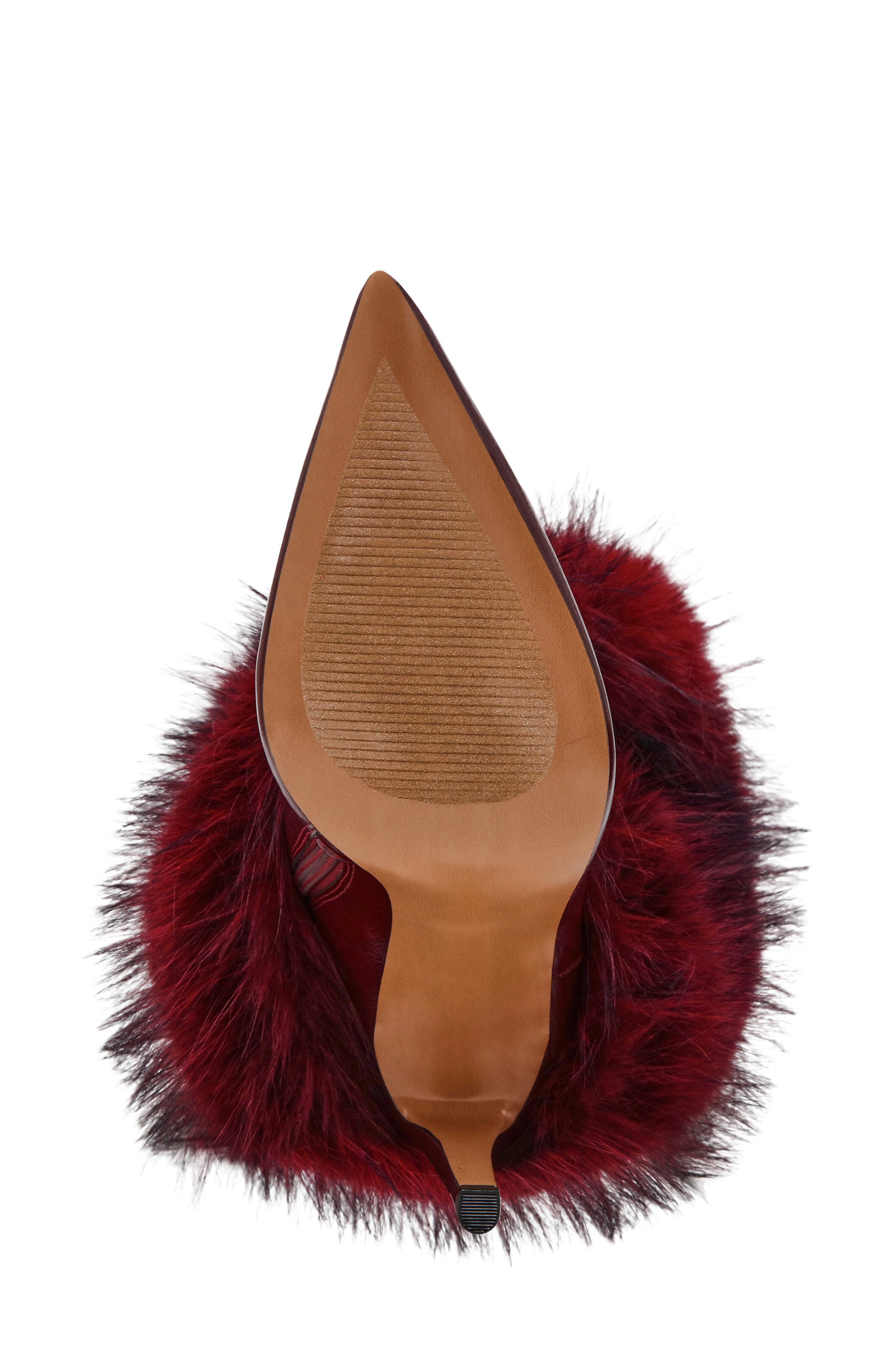 Icon Faux Fur Knee High Boot, Alternate, color, BURGUNDY