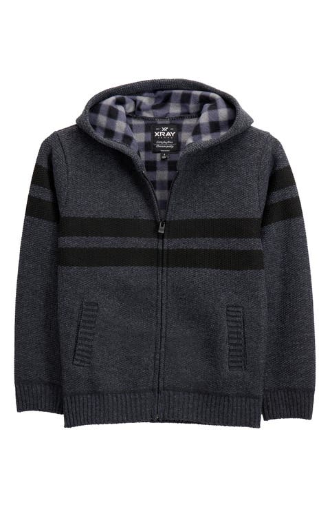 Kids' Stripe Full Zip Hoodie (Big Kid)