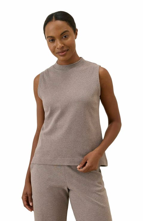 Organic Cotton Airplane Mock Neck Shell