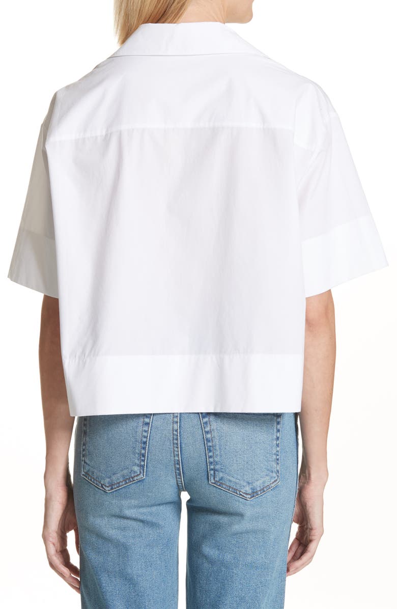 Acne Studios Lelia Crop Blouse, Alternate, color,