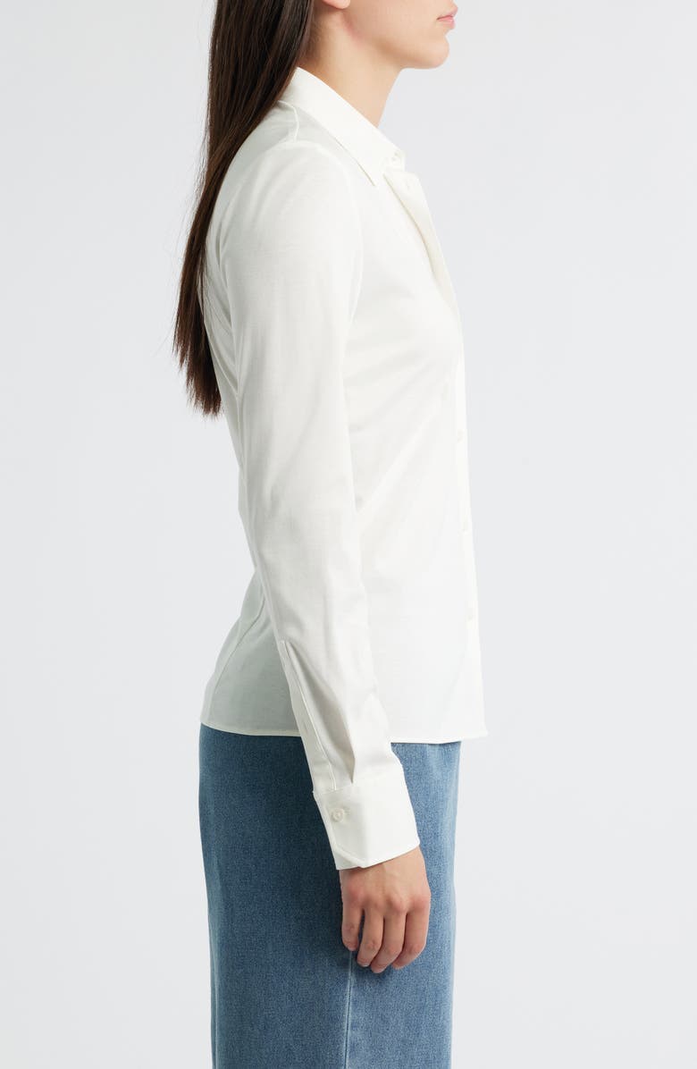 BOSS Bronta Tuesday Cotton Button-Up Shirt, Alternate, color, Soft Cream