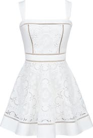 HOUSE OF CB Ava Cotton Brodiere Anglaise Minidress