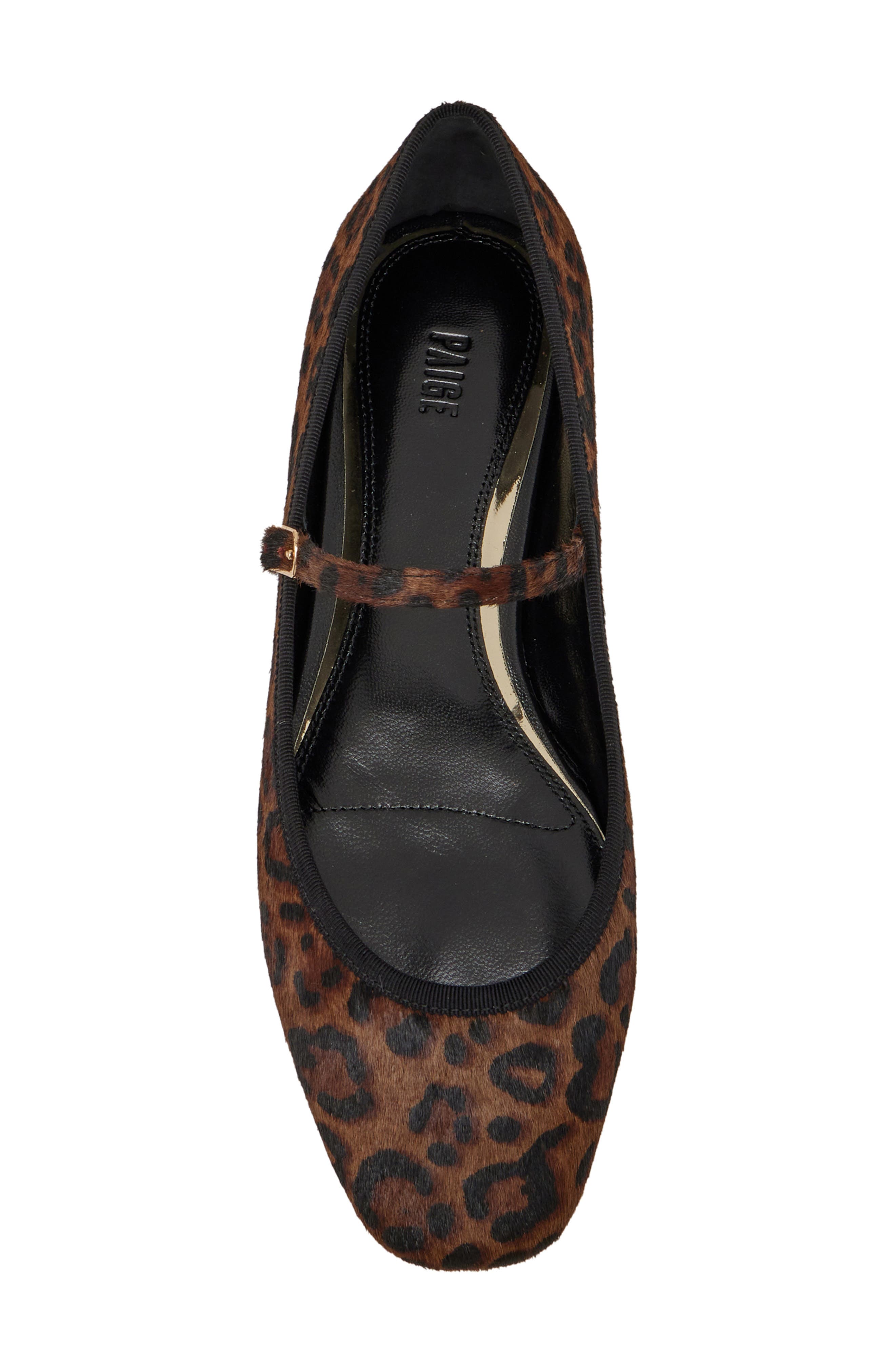 PAIGE Jolie Genuine Calf Hair Mary Jane Flat, Alternate, color, Leopard