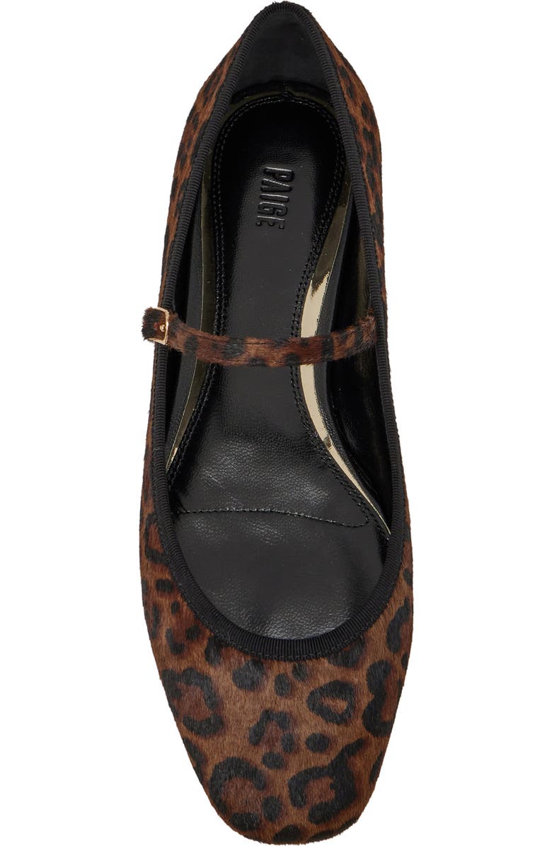 PAIGE Jolie Genuine Calf Hair Mary Jane Flat, Alternate, color, Leopard