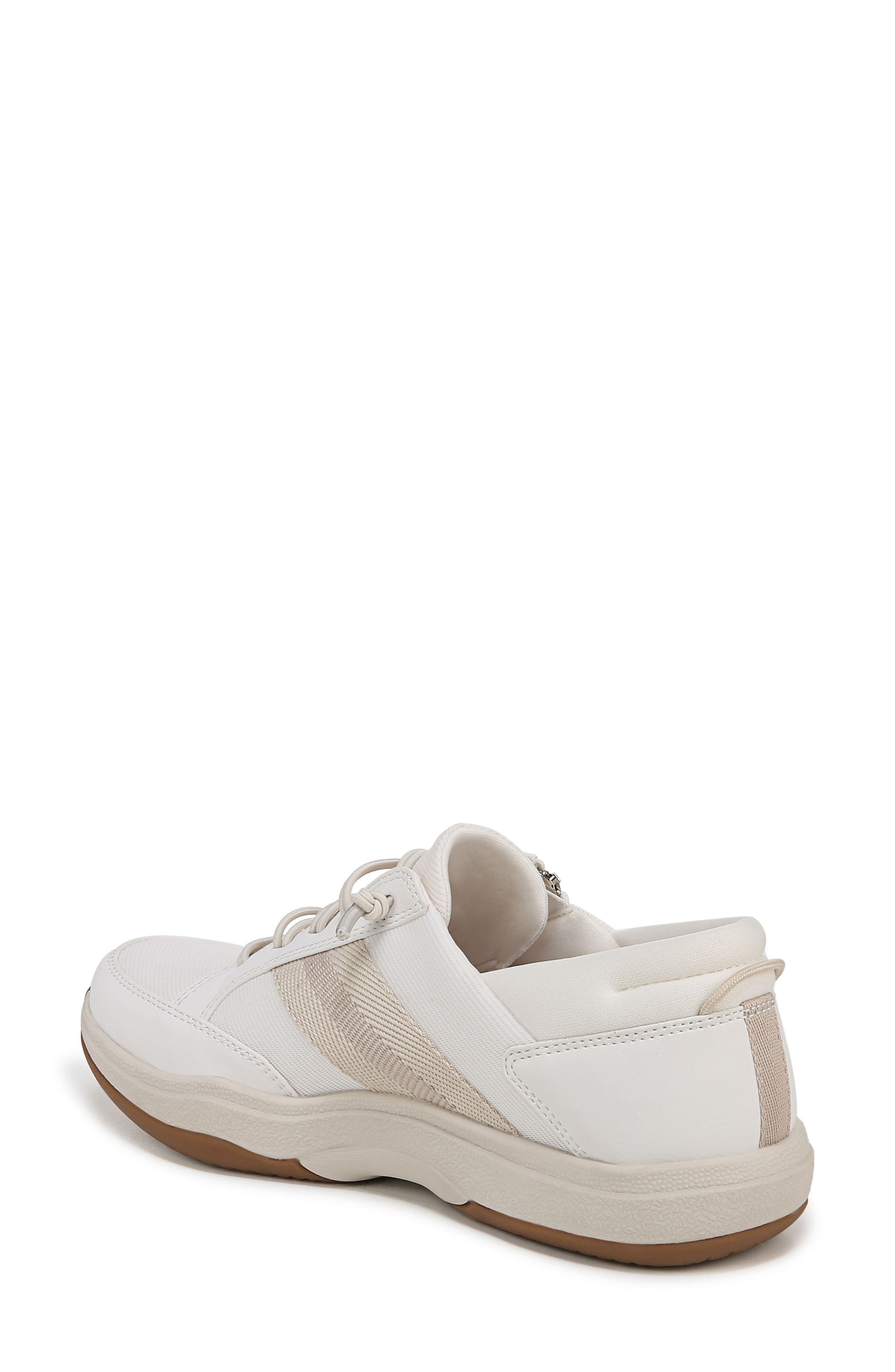 Carefree Zip Walking Sneaker, Alternate, color, WHITE ALYSSUM